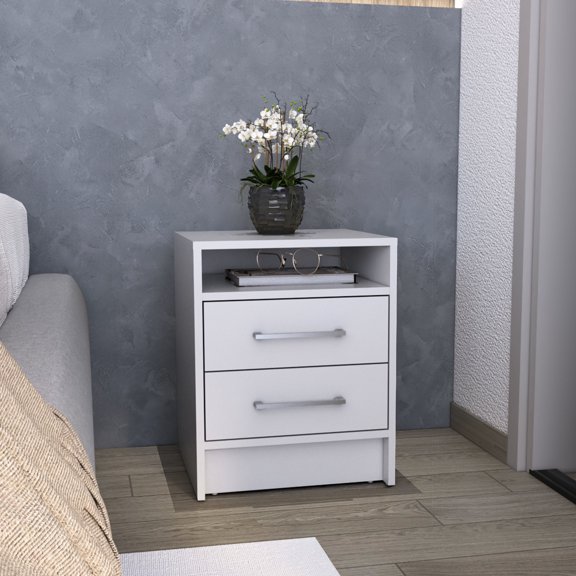 23.6" High Nightstand | Shelf for Books | Bedroom Decoration