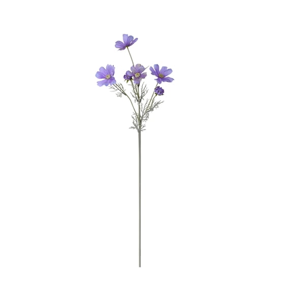 23.6-Inch Artificial Cosmos Daisy Silk Flower Stem for Wedding Home Decoration, Faux Wildflower Spray for DIY Bouquet and Floral Centerpieces B#024 L