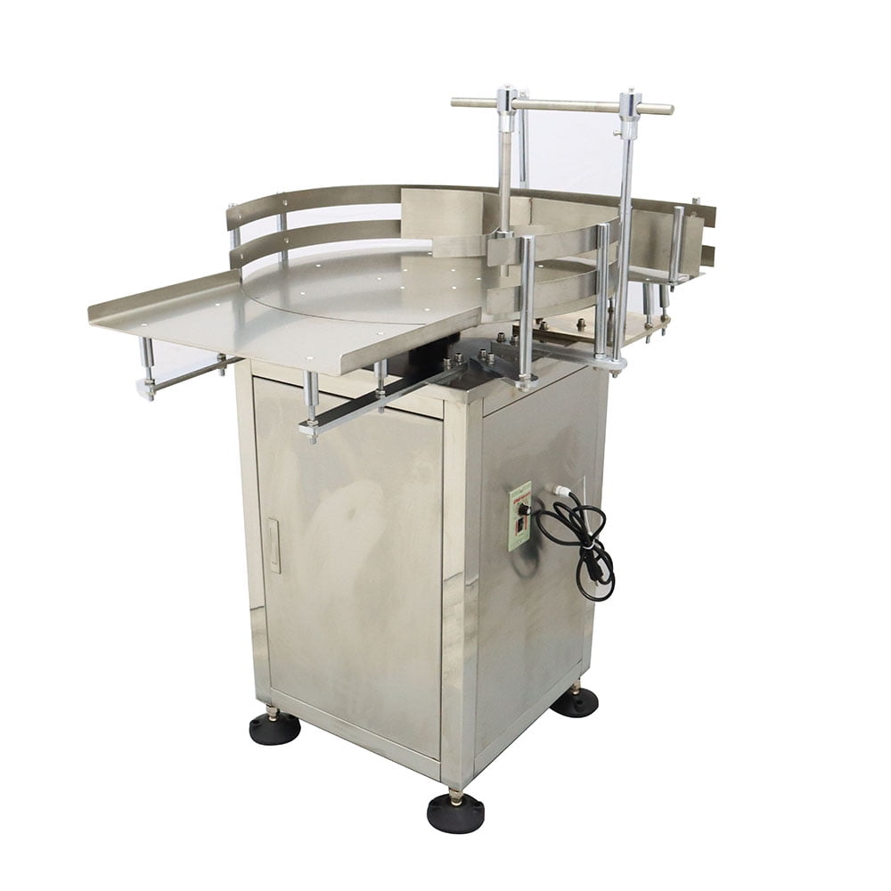 23.6 Inch Automatic Bottle Accumulation Table Bottle Unscrambler Distributing Machine Bottle Transfer Conveyor 110V