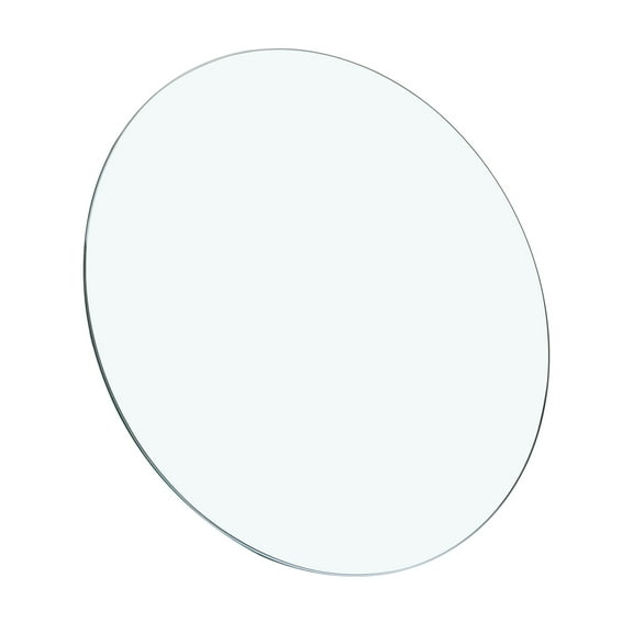 23.6 Inch Tempered Glass Top,Round Clear Glass Table Top,Thick Flat Polish Edge Tempered,3/10 Inch Thickness,Multipurpose for Dining Table, Coffee Table,Office Table, Side Table