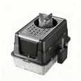 thumbnail image 1 of 23.6" Large Stainless Steel Enclosed Cat Litter Box, Double-Layer Full Covered with 180° Flip-Top Lid, Dual Entry (Front Door & Top), Easy Clean Odor Control for Large Cats, 1 of 6
