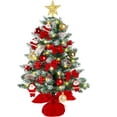 23.6’’ Mini Snow Frosted Christmas Tree Table Top Lighted Artificial
