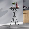 thumbnail image 1 of 23.6" Round Bar Table, Metal High Top Table for Kitchen, Home Bar & Living Room, Modern Pub Bistro Table, 41.3" Height, Ink Black, 1 of 6
