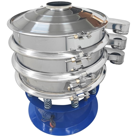 23.6" Vibrating Sifter Sieve Shaker Machine Stainless Steel with 20 & 100 Mesh Screens