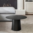 thumbnail image 1 of 23.6"W Black Mid Century Modern Metal Single Round Coffee Table, 1 of 5