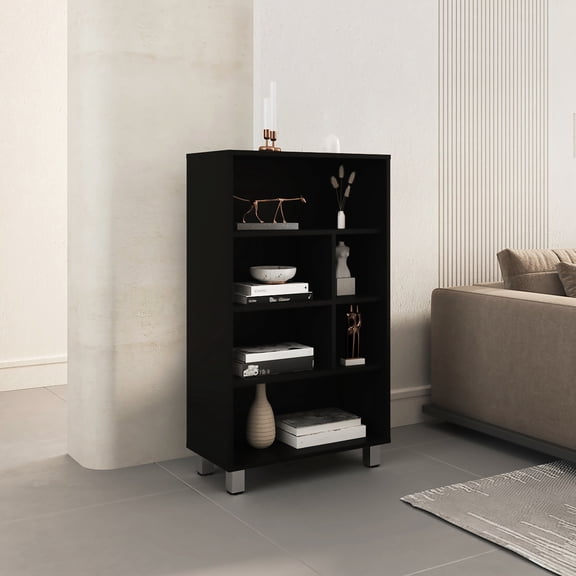 23.6" Wide - Open Cubbies for Convenience - Office Workplace - Stylish Bookcase