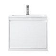 thumbnail image 1 of 23.6 in. Milan Single Vanity Cabinet - Glossy White with Glossy White Composite Top, 1 of 1