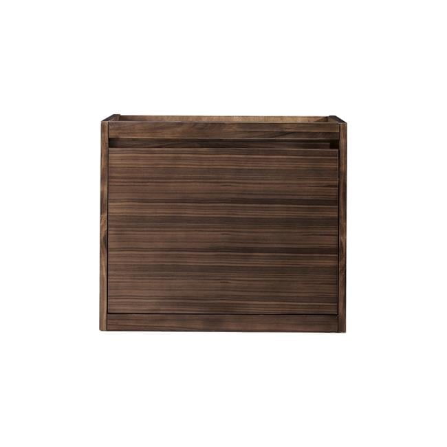 Mantova 24" Mid-Century Walnut Wall-Mount Single Vanity Cabinet