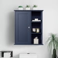 thumbnail image 1 of 23.6 in. W x 7.1 in. D x 27.6 in. H Bathroom Storage Wall Cabinet in Blue Ready to Assemble, 1 of 6
