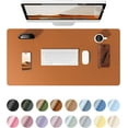 thumbnail image 1 of 23.6" x 13.8" Leather Desk Pad Protector, Office Desk Mat, Large Mouse Pad, Non-Slip PU Leather Desk Blotter, Laptop Desk Pad, Waterproof Desk Writing Pad for Office and Home, 1 of 9