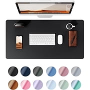 23.6" x 13.8" Leather Desk Pad Protector, Office Desk Mat, Large Mouse Pad, Non-Slip PU Leather Desk Blotter, Laptop Desk Pad, Waterproof Desk Writing Pad for O
