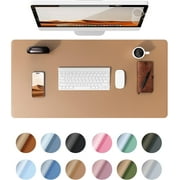 23.6" x 13.8" Leather Desk Pad Protector, Office Desk Mat, Large Mouse Pad, Non-Slip PU Leather Desk Blotter, Laptop Desk Pad, Waterproof Desk Writing Pad for O