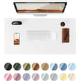 thumbnail image 1 of 23.6" x 13.8" Leather Desk Pad Protector, Office Desk Mat, Large Mouse Pad, Non-Slip PU Leather Desk Blotter, Laptop Desk Pad, Waterproof Desk Writing Pad for Office and Home, 1 of 9