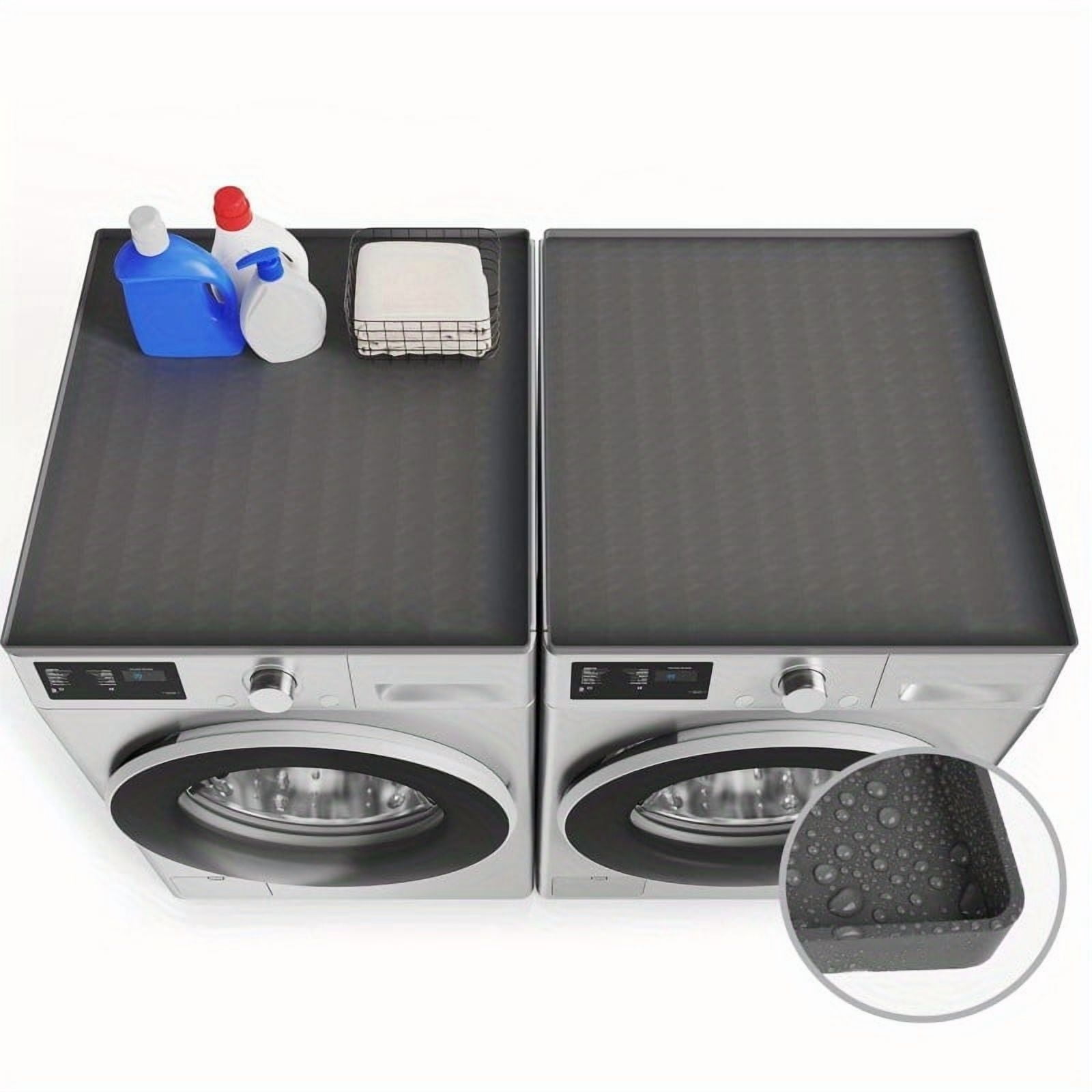 23.6“ x 19.7"' Washer & Dryer Covers - 2PCS Non-slip Silicone Top Protector Mat - Waterproof Laundry & Kitchen Countertop