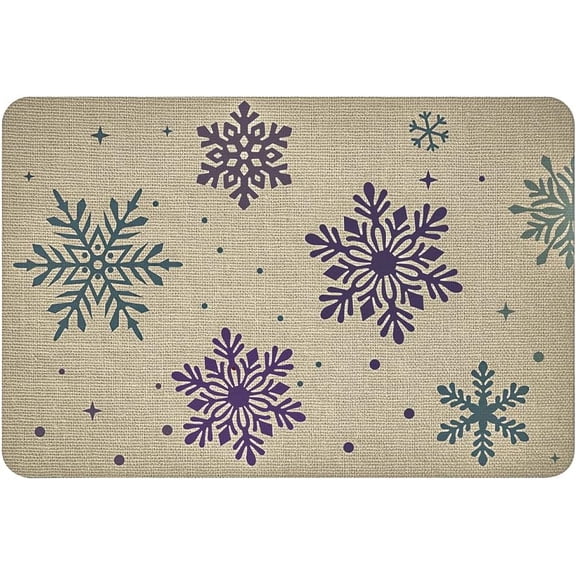 23.6"x15.7" Indoor Doormat Anti Slip Durable Waterproof Linen and Rubber Ground Mat for Front Door Inside Dirt Trapper Mats Shoes Scrape