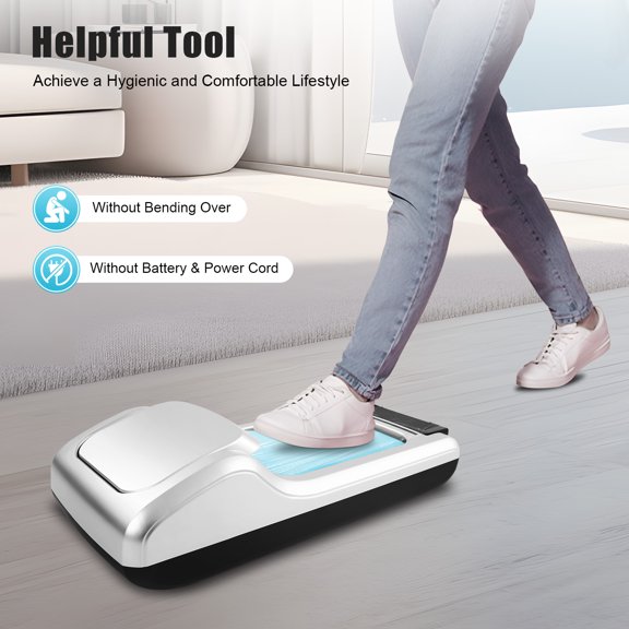 23.62*10.24*7.09in Shoe Film Dispenser Grey Shoe Film Machine Rectangle Shoe Film Machine for Home Office