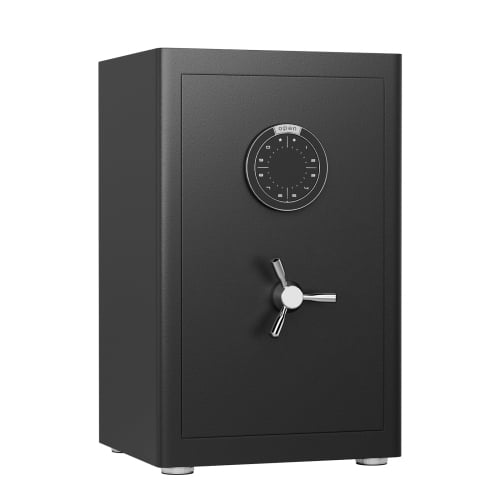 23.6214.9612.99 Inch 2.0 Cu Ft Steel Security Safe, Digital Keypad & 3 Unlocking Ways, Dual Alarm Silent Mode Safe Box with Fireproof Bag Adjustable Shelves for Home Office Hotel