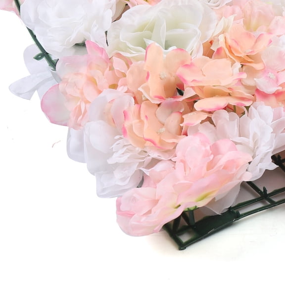 23.62*15.74 Modern Wall Mount Champagne White Artificial Flower Wall Panel for Graduation Parties