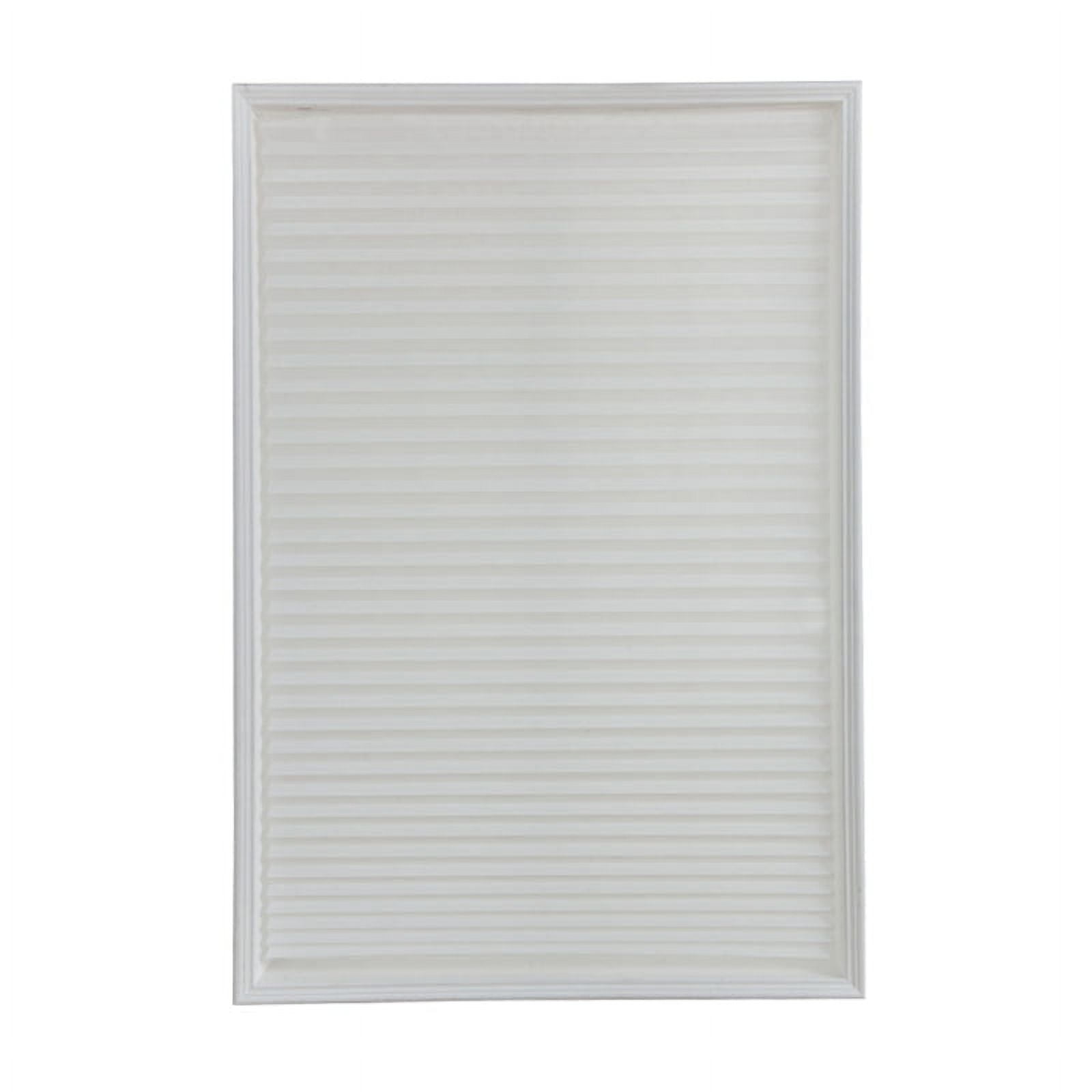 23.62"*59.06" Pleated Blind, Self-Adhesive Pleated Blinds Half Blackout Windows Curtains for Bathroom Kitchen Balcony Shades for Coffee/Office Window Door(White)
