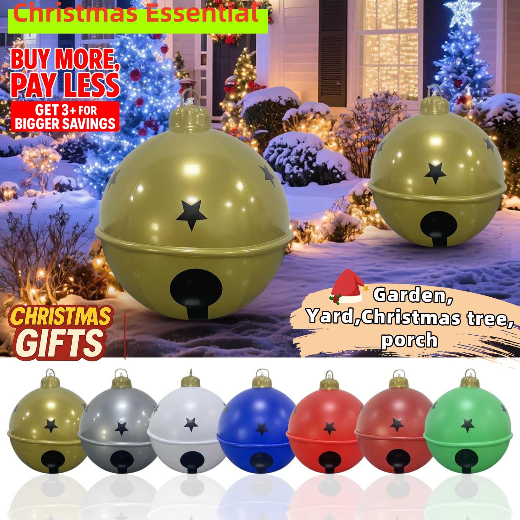23.62 In Giant Inflatable Christmas Balls - Large Inflatable Christmas ...
