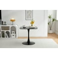 thumbnail image 1 of 23.62 Inch Dining Table Black with Metal Legs, Sturdy MDF Top for Small Spaces, Easy Assembly Kitchen Breakfast Nook Table, Compact Dining Room Furniture for Apartments and Condos, 1 of 8