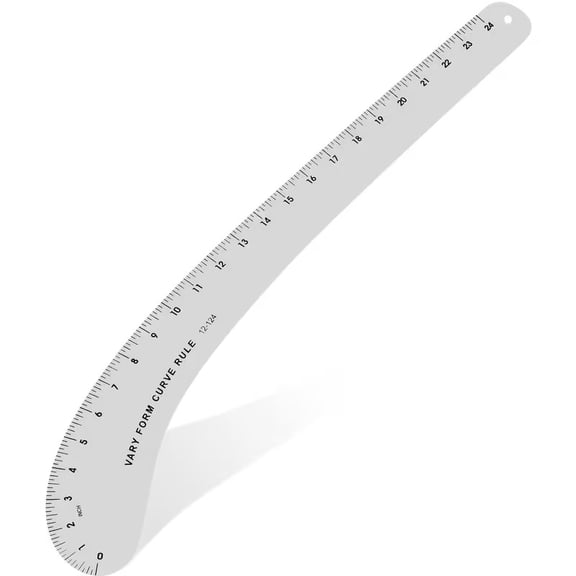 23.62 Inch French Curve Ruler Acrylic Sewing Pattern Drafting Tool Clear