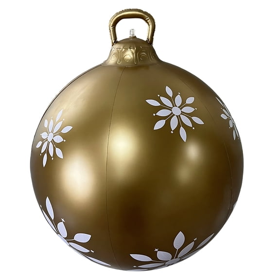 23.62 Inch Large PVC Inflatable Christmas Decorated Ball Ornaments, Giant Inflatable Christmas Ball Christmas Outdoor Inflatables Ornaments, for Holiday,Yard and Christmas Decor(B)