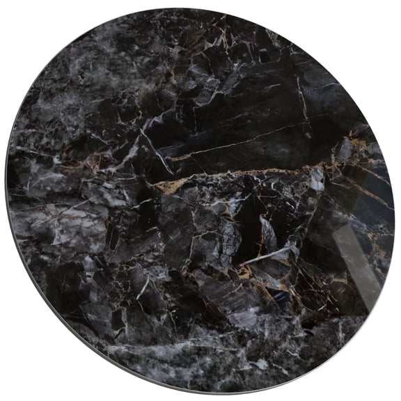 SSTBLEV Round Black Sintered Stone Table Top, 23.62 inch, 0.43 inch Thick, Replacement Surface for Dining Patio