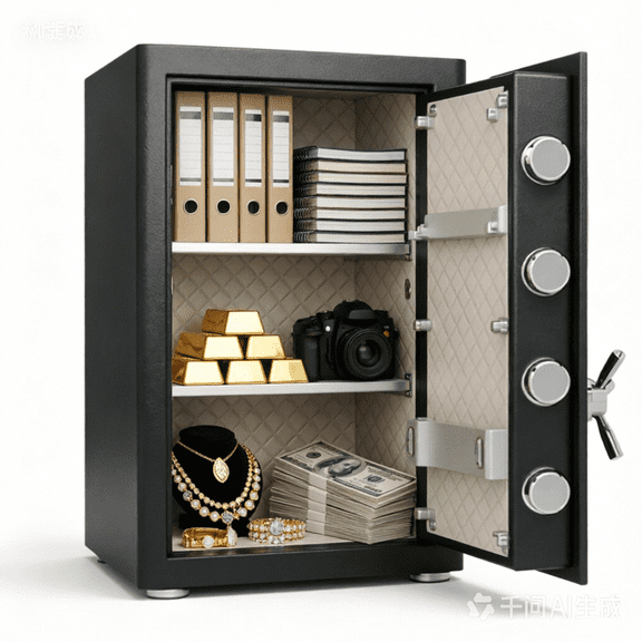 23.62 inch Tall Home Safe Box, Heavy Duty Steel Security Safe with Digital Password Lock, Adjustable Interior Shelves and Document Bag for Valuables Storage