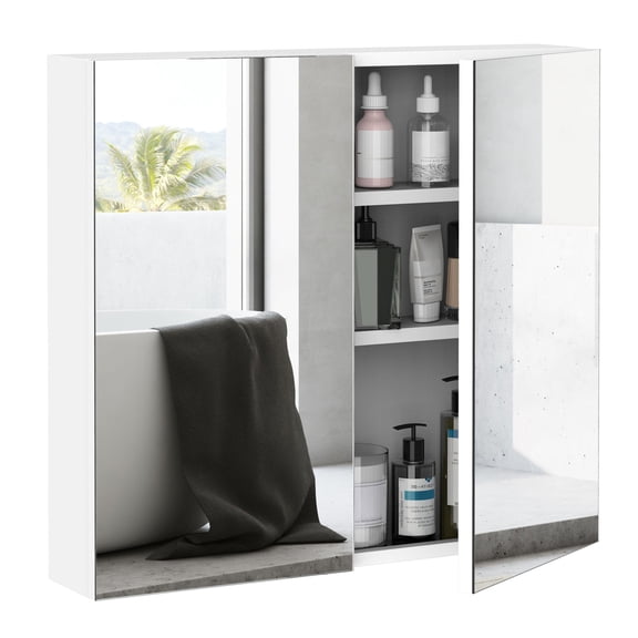 23.625" L Steel Wall Cabinet - Easy-to-Clean Bathroom Storage with Vanity