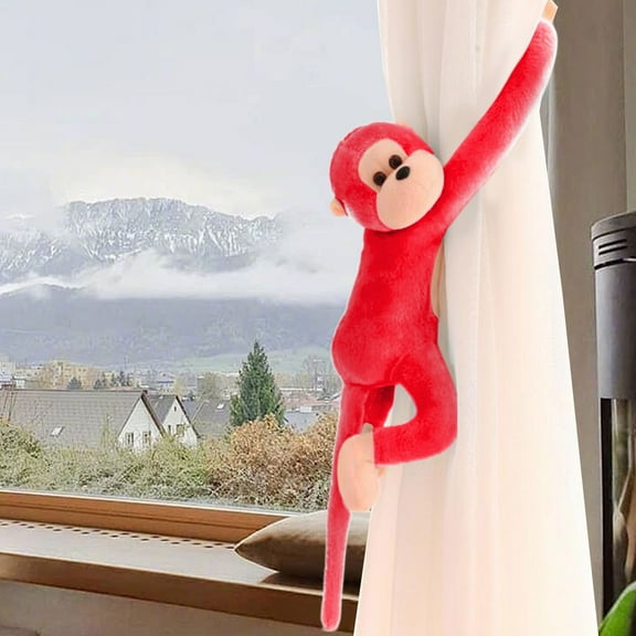 23.62in Long Arm Monkey Plush Toy, Adorable Hanging Stuffed Animal Doll with Press Sound, Soft Plush Fabric, Fun Playmate and Home Decoration, Ideal Birthday Holiday Gift for Kids, Family, Friends