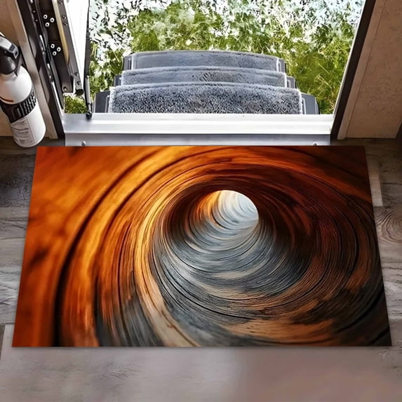 23.62in x 15.74in 3D Optical Illusion Area Rug - 1 PC Visual Depth Effect Carpet for Entryway Living Room Bedroom, Non Washable Floor Mat, Fun Home Decor (B)