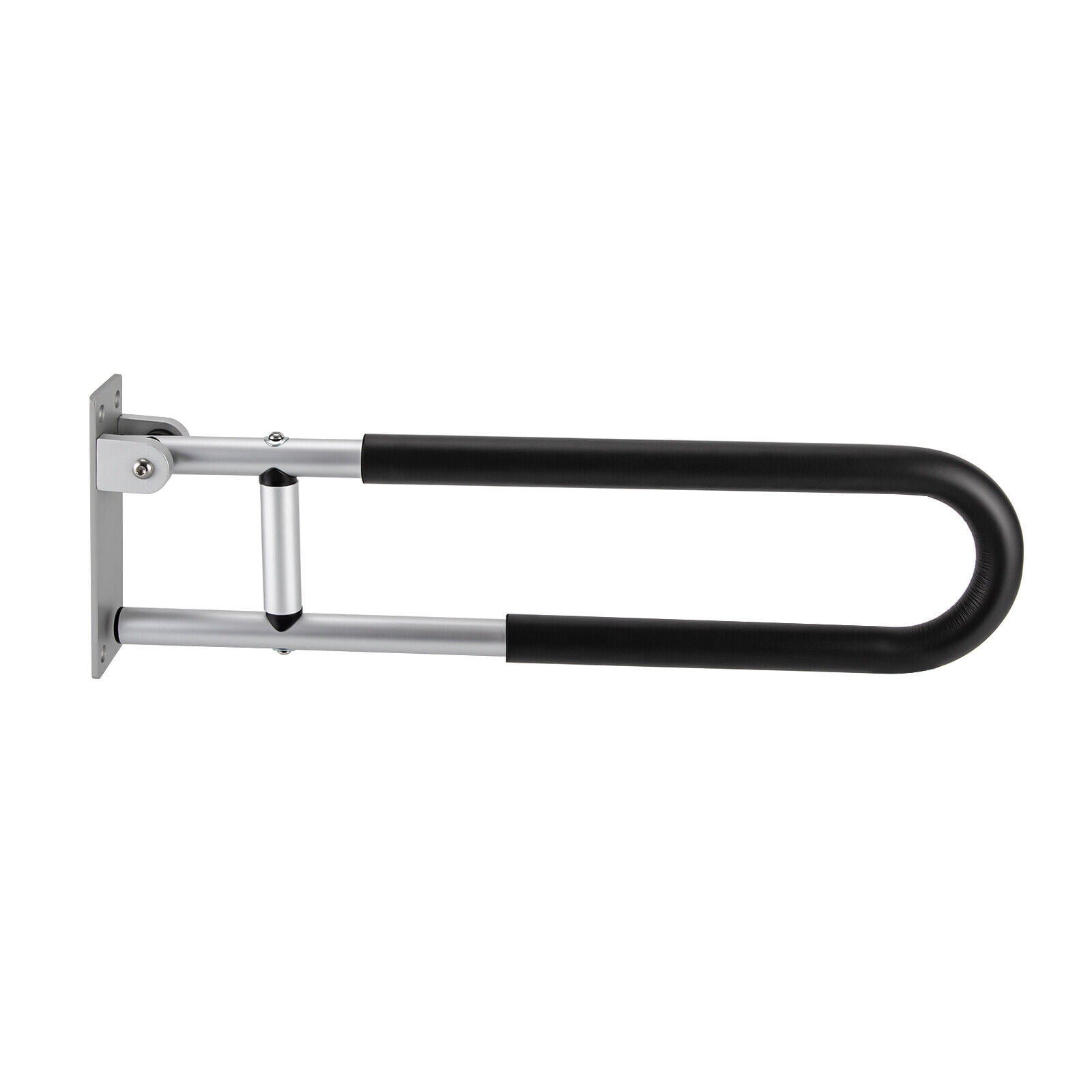 23.62inch Foldable Handrail Grab Bars, Wall Mounted Toilet Safety Support for Handicap Elderly
