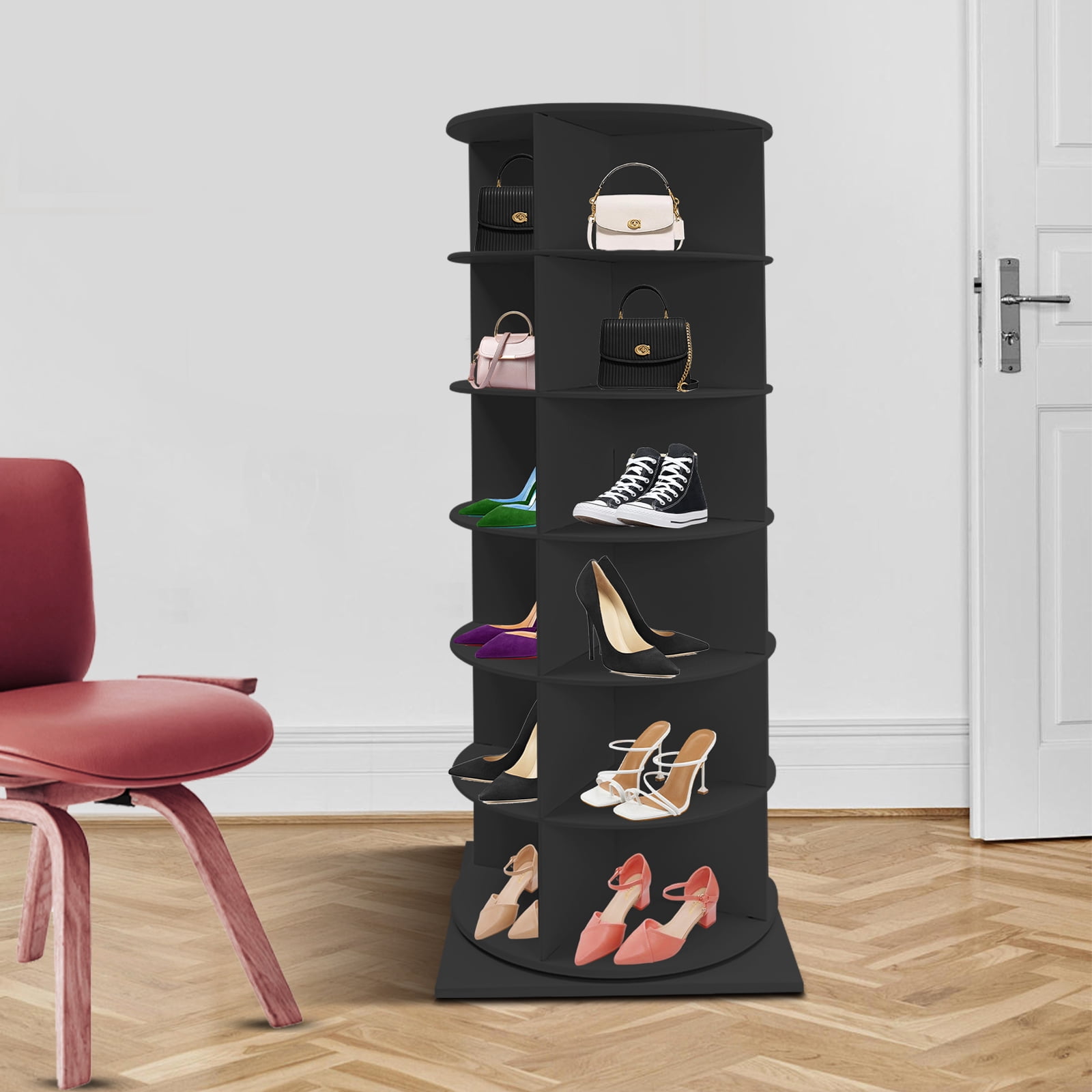 23.62x23.62x56.2in, Durable & Stylish Shoe Storage Solution, 6-Tier ...