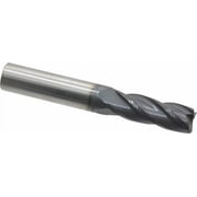 23/64", 1" LOC, 3/8" Shank Diam, 2-1/2" OAL, 4 Flute, Solid Carbide Square End Mill
