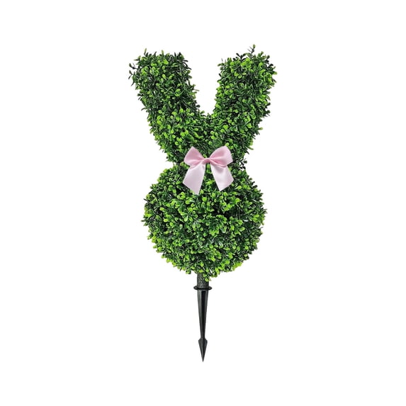 23.6Inch Easter Artificial Bunny-Shaped Topiary Tree, for Decor Front Porch Outdoor Patio Garden Balcony Backyard