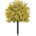 thumbnail image 1 of 23.6in Artificial Violet Ball Topiary Trees with Ground Spikes,Artificial Boxwood Topiary Ball Trees,Fade Resistant Faux Artificial Shrubs Tree for Indoor Outdoor Front Porch Decor (Yellow, 1 PC), 1 of 14
