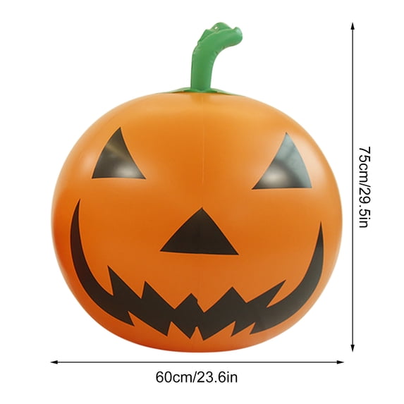 23.6in Halloween Inflatable Pumpkin Decorations for Outdoor Yard Garden Party with PVC Material