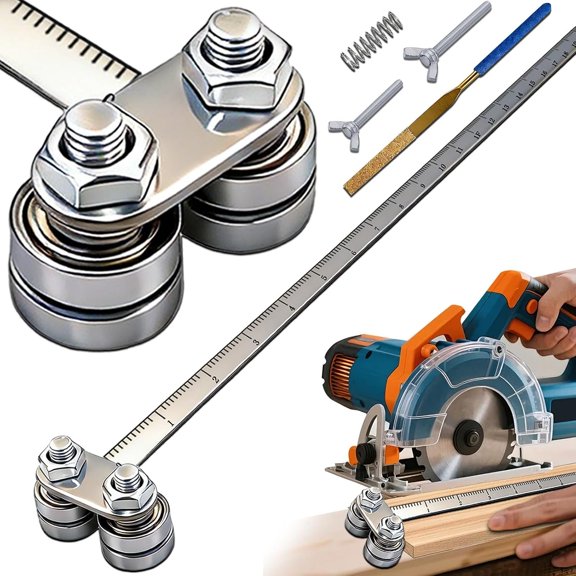 23.6in Positioning Calipers for Circular , Stainless Steel  Cut Circular  Guide with Double-axis, Adjustable Positioning Calipers for  Measurements & Easy