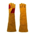 thumbnail image 1 of 23.6inch Long Sleeves Leather Welding Gloves Heat And Wear Hand Protectors Fire Boot Tools Gifts For Men Dad, 1 of 9