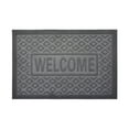 thumbnail image 1 of 23.6x15.7-inch 3D Embossed Welcome Mat | Non-Slip PVC Door Mat Heavy Duty Scratch-Resistant Indoor/Outdoor Rug (Black/Gray/Red 0.79lb)​, 1 of 6