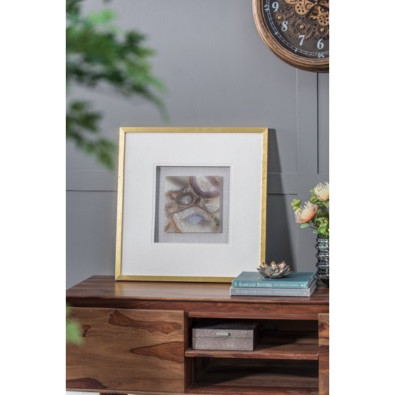 23.6x23.6" Remi Agate Shadow Box Wall Art