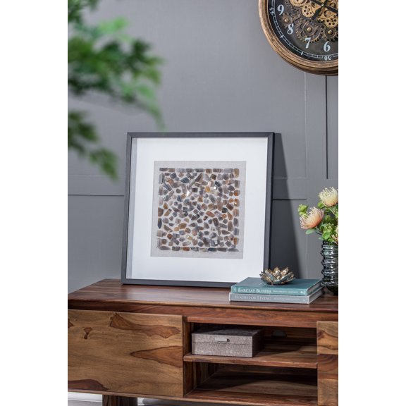23.6x23.6" Shokha Agate Shadow Box Wall Dcor