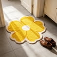 thumbnail image 1 of 23.6x23.6In Flower Shape Bathroom Floor Mat Soft Absorbent Non Slip Bath Rug Decorative Washable For Vanity Shower Tub, 1 of 6