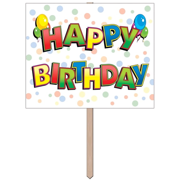 Beistle Happy Birthday Yard Sign - 1 Pc