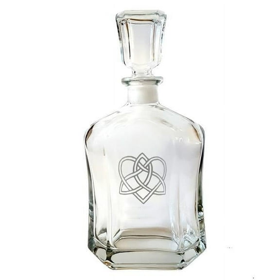 23.75 oz Celtic Love Knot Engraved Decanter Glass