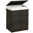 thumbnail image 1 of 23.8 Gal (90L) Laundry Hamper Laundry Basket with Lid and Handles Wicker hamper Foldable Removable Liner Bag Brown, 1 of 7