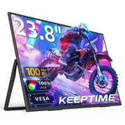 23.8 Portable Monitor, 1080P 100Hz VESA Large Laptop Screen, USB C/HDMI Second Display with Speakers, Laptop Screen Extender for Windows/Mac/Android/IOS/PS4/Switch/Xbox