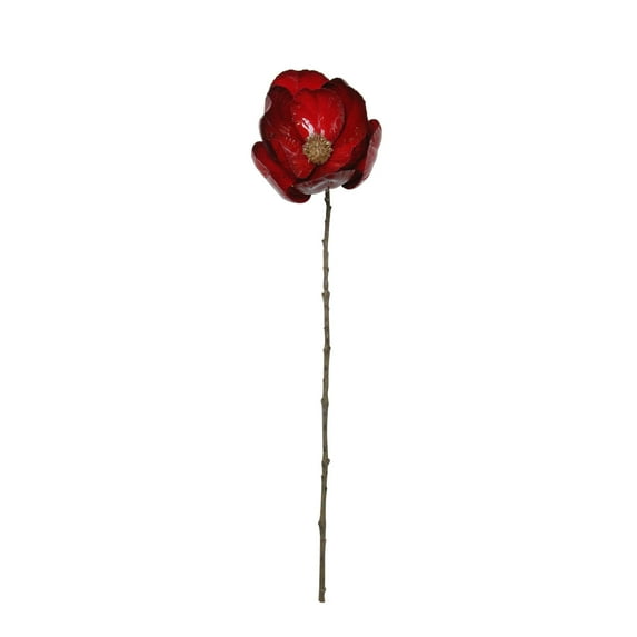Northlight Magnolia Artificial Christmas Stem Spray - 23" - Red and Brown