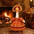 thumbnail image 1 of 23" Autumn Porch Goose Outfit, Orange Leaf‑Pattern Harvest Goose Costume with Mini Basket, Indoor Outdoor Thanksgiving Display Accessory, 1 of 8